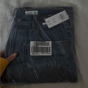 Abercrombie & Fitch High Rise Dark Blue Jeans